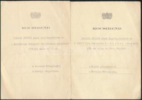 1938 Kocsirend Eugenio Pacelli (XII. Pius pápa) bíboros budapesti látogatása alkalmából, 2 db