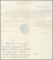 1942 Zirc, Kinevezés ciszterci rendi tanárrá Endrédy Vendel a zirci apát aláírásával