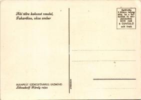 Aki télre kokszot rendel, takarékos, okos ember! Budapest Székesfővárosi Gázművek, gáz és koksz rekl...