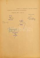 cca 1930-1940 Budapest Helyi Érdekű Vasutak szerződései, műszaki elosztása, tervrajz, vonalépítkezés...