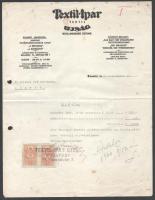 1870-1943 4 db textilipari számla