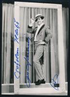 Vico Torriani (1920-1998) svájci színész, slágerénekes autográf dedikációja őt ábrázoló fotón, Kaszás Ildikó (1941-2024) balett-táncos, koreográfus részére, 18x13 cm