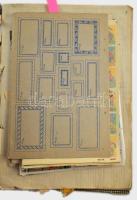 ca 1930-50 trafikos litho képek kb 20-30 ívnyi, füzetben őrizve