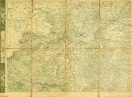 ca 1860 Rézmetszetű térképlap: Fertő tava, Pozsony, Bécs, Balaton nyugati fele. Illusztrált margókkal. 78x48 cm