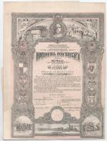 Románia 1941. "Imprumutrul reintregirii din 1941 (1941-es reintegrációs kölcsönkötvény)" 4 1/2%-os kölcsön kötvény 50.000L-ről, szelvényekkel T:F Romania 1941. "Imprumutrul reintregirii din 1941 (Reintegration Loan of 1941)" 4 1/2% loan bond about 50.000 Lei with coupons C:F