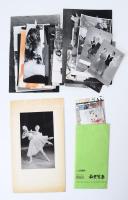 Kaszás Ildikó (1941-2024) balett-táncos, koreográfus, a Magyar Állami Operaház örökös tagja, a Magyar Táncművészeti Egyetem címzetes tanárának fotóhagyatéka, összesen kb. 70 db fotó (táncművészet, előadások, utazás, stb. témában), vegyes méretben és állapotban