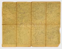 ca 1860 Rézmetszetű térképlap: Jászság, Kis-Kunság, Nagy-Kunság, Hajdúvárosok . Illusztrált margókkal. 78x48 cm