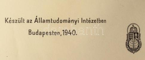 Románia Települési Térképe 1930. Bp., 1940, Magyar Királyi Honvéd Térképészeti Intézet, , 65 x 87 cm
