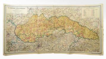 cca 1939 A "Felvidék" közigazgatási térképe, rajta a visszatért területekkel, tervezte és rajzolta: Kogutowicz Manó, 1:900.000, Bp., Magyar Földrajzi Intézet Rt., 36x71 cm beszakadásokkal