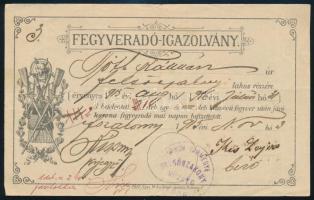 1915 Fegyveradó igazolvány