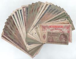 Vegyes, 32db-os magyar Pengő bankjegytétel T:F-G
