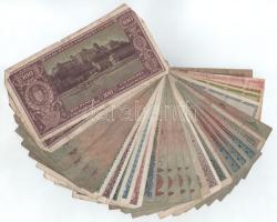 Vegyes, 32db-os magyar Pengő bankjegytétel T:F-G