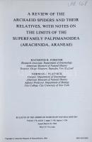 Forster-Platnick: A Review of the Archeid Spiders and Their Relatives, with Notes on the Limits of t...