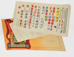 Nagy papírrégiség tétel. benne kb 10-15 db szocreál nagy méretű oklevél, közötte selyemre készültek ...