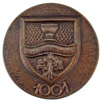 DN "Tass Községért Emlékérem / 1001" kétoldalas, öntött bronz emlékérem dísztokban (98mm) T:AU