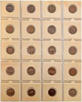 Hollandia részben két albumba rendezett, 481db-os fémpénz tétel T:vegyes
Netherlands 481pcs of coin...