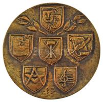Búza Barna (1910-2010) DN(~1970) "Budapest Főváros Tanácsa Művészeti Díja" kétoldalas, öntött bronz plakett (84mm) T:AU