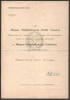 1957 Oklevél Munkás-Paraszt Hatalomért Emlékérem adományozása alkalmából, az ellenforradalom leverés...