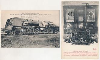 45 db RÉGI megíratlan francia képeslap: vonatok, gőzmozdonyok / 45 pre-1945 unused French postcards:...