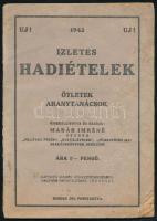 1942 Ízletes hadiételek. Ötletek, aranytanácsok. Összeállította és kiadja: Madár Imréné. Szeged, Szeged Uj Nemzedék Lapvállalat Rt., 48 p. Papírkötés, sérüléssel