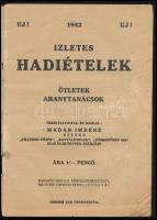1942 Ízletes hadiételek. Ötletek, aranytanácsok. Összeállította és kiadja: Madár Imréné. Szeged, Sze...