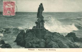 Abbazia, Madonna mit Brandung / Madonna statue