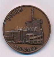 1997. "Sárkányölő Szent György / Police - Rendőrség" kétoldalas bronz emlékérem (42,5mm) T...