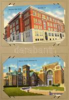 AMERIKAI EGYESÜLT ÁLLAMOK - Kb. 100 db régi és modern város képeslap egy albumban / UNITED STATES OF...