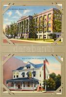 AMERIKAI EGYESÜLT ÁLLAMOK - Kb. 100 db régi és modern város képeslap egy albumban / UNITED STATES OF...