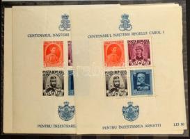 Románia gyűjtemény / tétel, főleg bélyegzett bélyegek a régiektől sorokkal, sok blokkal előnyomott a...