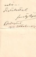 [Kézirat] Feszty Árpád (1856-1914) festőművész autográf levele dr. Henneberg Géza zombori városi ügy...