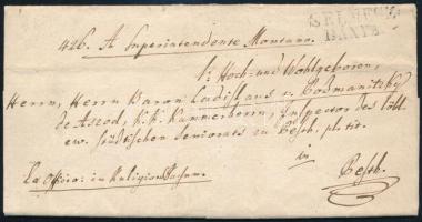 1844 Ex offo levél "SELMECZ/BÁNYA" - Pesth