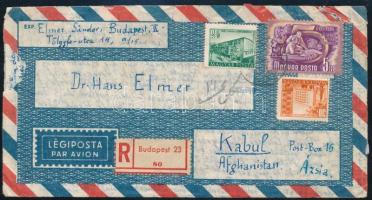 1952 Ajánlott légi levél Kabulba