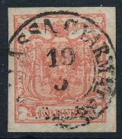 1850 3kr MP III lemezhibával "BALASSA GYARMAT"