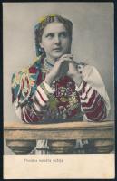 1910 Képeslap BROOD-NAGYKANIZSA 51. SZ. vasúti bélyegzéssel