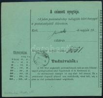 1874 Díjjegyes postautalvány "KISMARTON" - Budapest