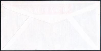 1998/ 23b Salgótarján emlékív 028 sorszámmal, vágott levélzáró párral ajánlott levélen "K"...