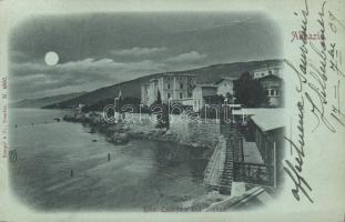 Abbazia Hotel Quarnero and beach spa at night (fa)