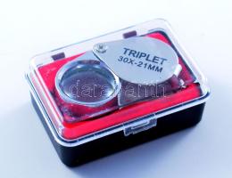 Ékszerész lupé, 30x, eredeti dobozában