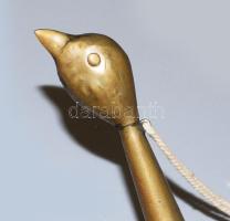 Szaru díszkürt, szerelékkel, h: 36 cm