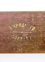 Antik réz vízszint mérő, h: 15,5 cm