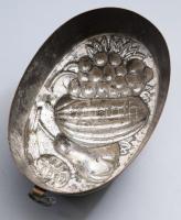 Antik réz pástétom forma, 20,5x14,5 cm