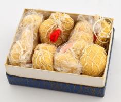 Gloria kötszergyár 6 darab Párisi Szivacs selyem hálóban. Dobozában, 11,5x9 cm