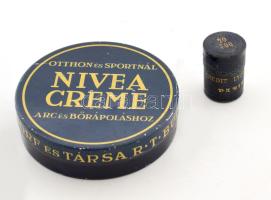 Nivea Creme és Crédit Lyonnais Paris fém dobozok.