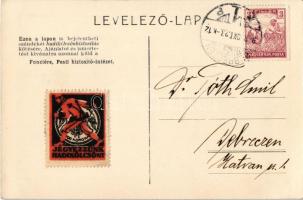 1918 Kössünk Hadikölcsön-Biztosítást! A Fonciere Pesti Biztosító Intézetnél. Budapest V. Vas utca 10...