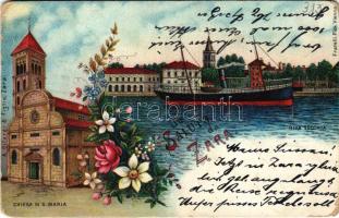 1902 Zadar, Zara; Chiesa di S. Maria, Riva Vecchia. A. Girardi &amp; figlio Art Nouveau, floral, litho (fa)