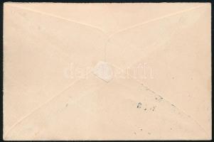 1894 Budapest helyi levél felezett Színesszámú 2kr + 2 x Feketeszámú 1kr bérmentesítéssel
