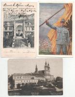 9 db RÉGI képeslap: 6 külföldi város, 3 motívum / 9 pre-1945 postcards: 6 foreign town, 3 motive pos...