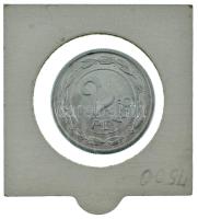 1941. 2P Al "hullámos talpú" plasztik tokban T:AU,XF /  Hungary 1941. 2 Pengő Al "base of 2 is wavy" in a foil case C:AU,XF Adamo P7.4, Krause KM#522.2