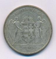 1930. 5P Ag "Horthy jobbra" T:F, patina
Adamo P8